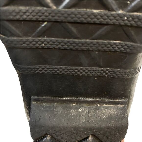 Sorel Unisex Gray Black Waterproof Faux Fur Lined Winter Snow Boots Size 3 Wool - Picture 8 of 9